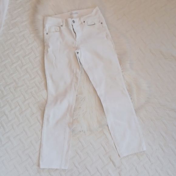 LOFT Denim - {LOFT} White Skinny Crop Jeans